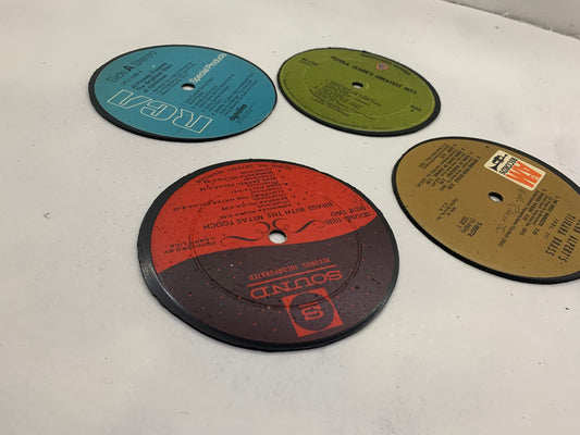 Vintage Vinyl Record Drink Coasters 4 Pack