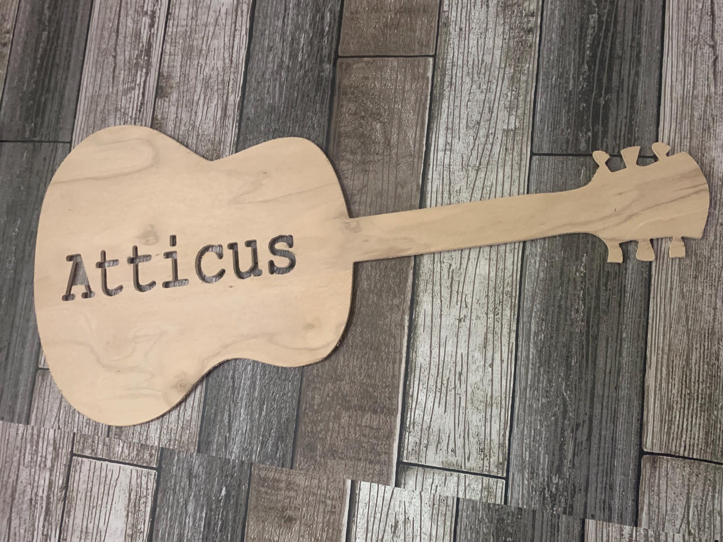 Personalized Wooden Guitar Sign, Custom Name Guitar Wall Decor Sign, Music Lover Gift, Man Cave Decor, Musician Gifts, Kids Room Decor