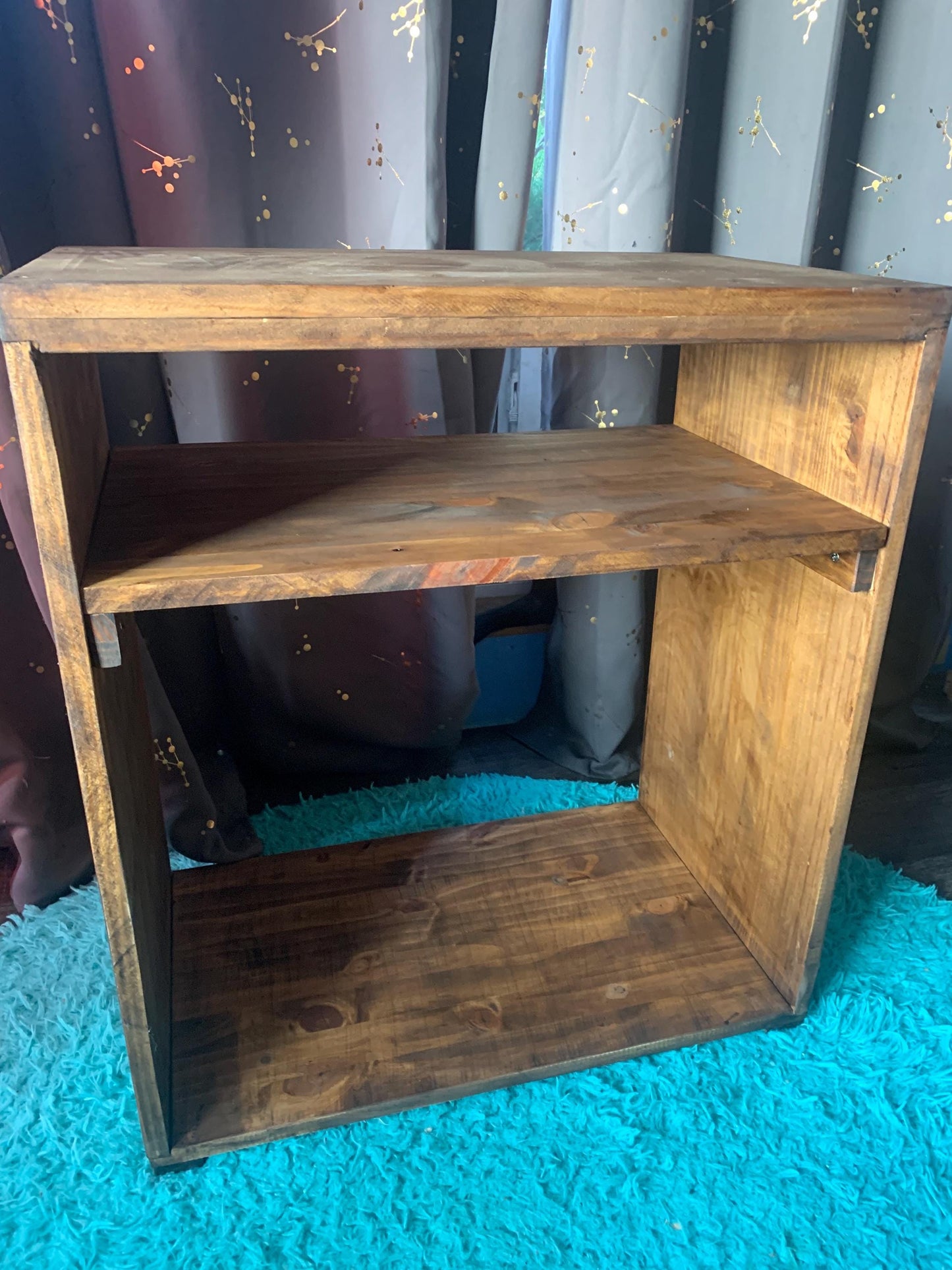 Rustic Nightstand Solid Wood Real Pine