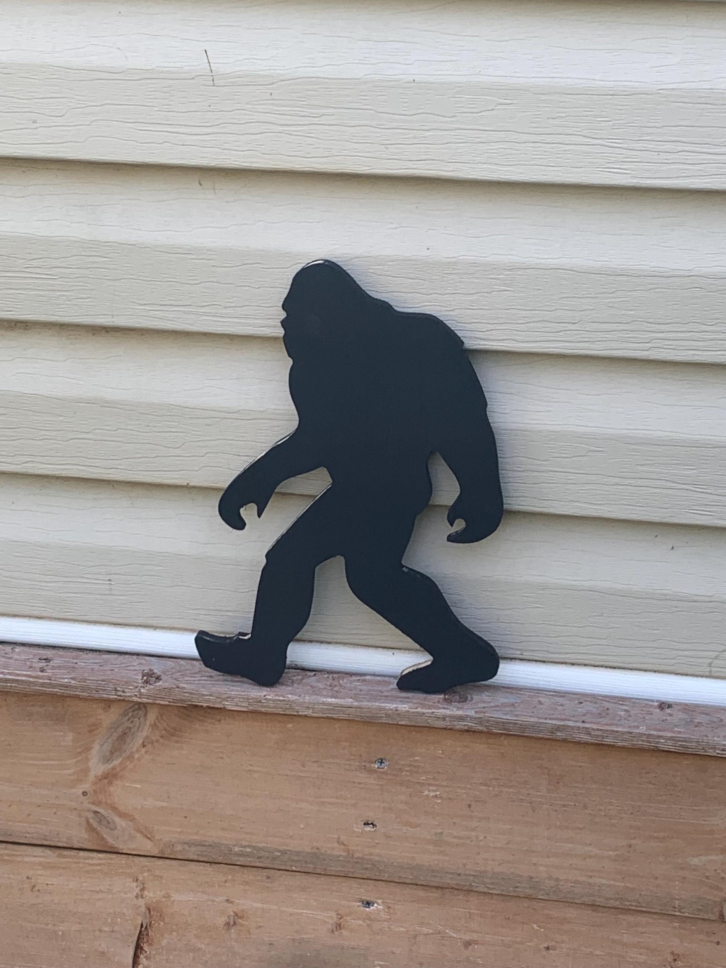 Small Bigfoot Silhouette 12” Tall, Modern Indoor Outdoor Garden Yard Art Decor, Backyard Decor, New Home Bigfoot Gifts